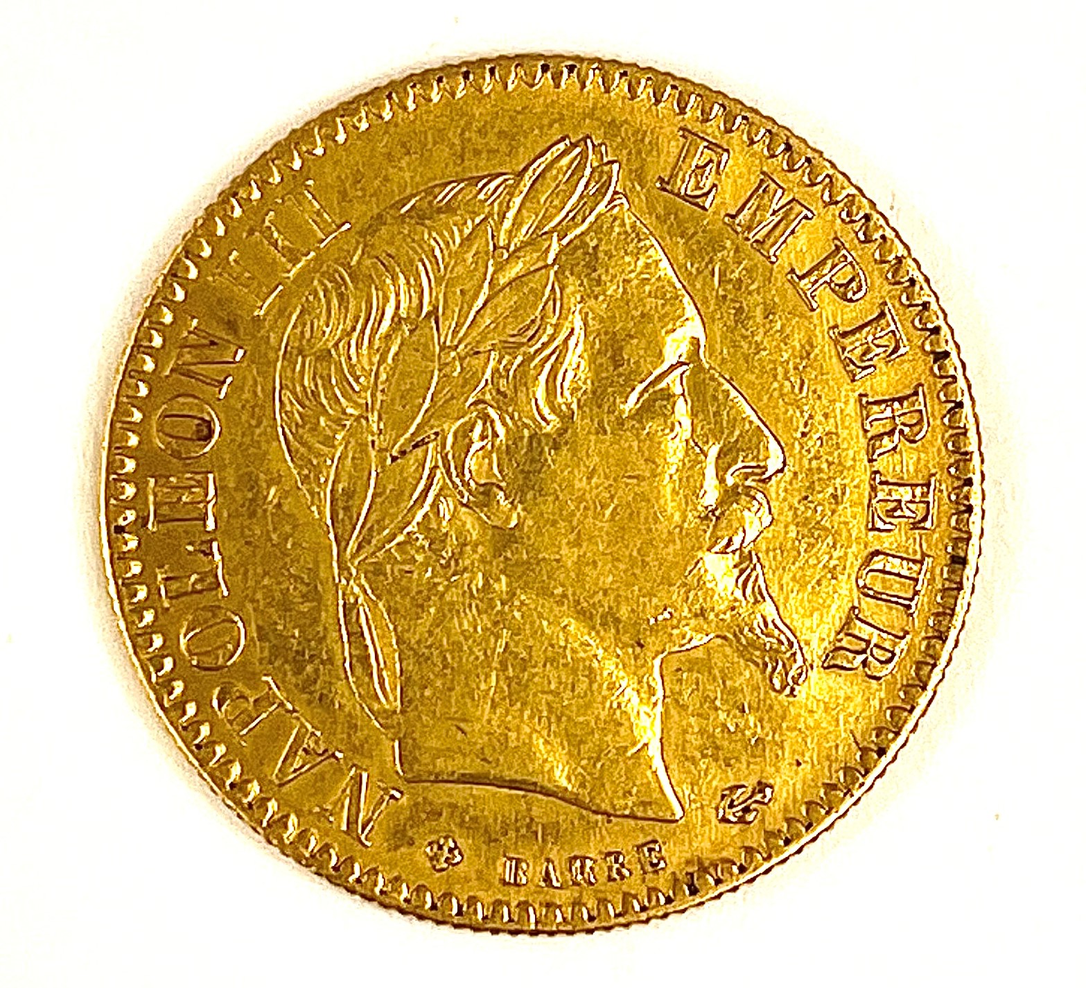 15. Zlatá mince 10 franků, 1864, Napoleon III.